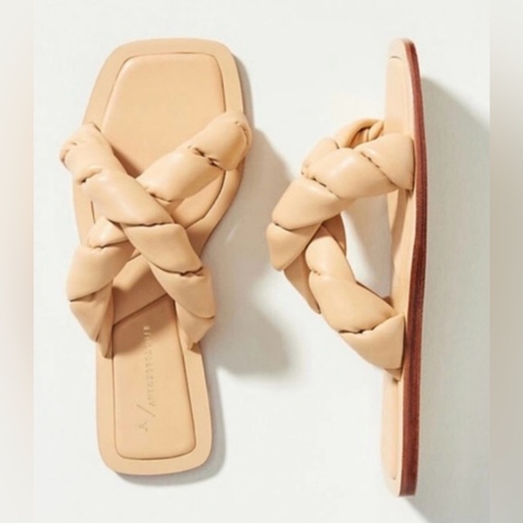 Anthropologie | Women’s honey puffer twist flat sandals, used in box, size 10 - Picture 14 of 14